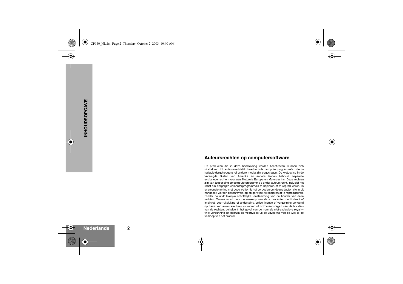 Motorola CP040 User Manual | Page 132 / 292