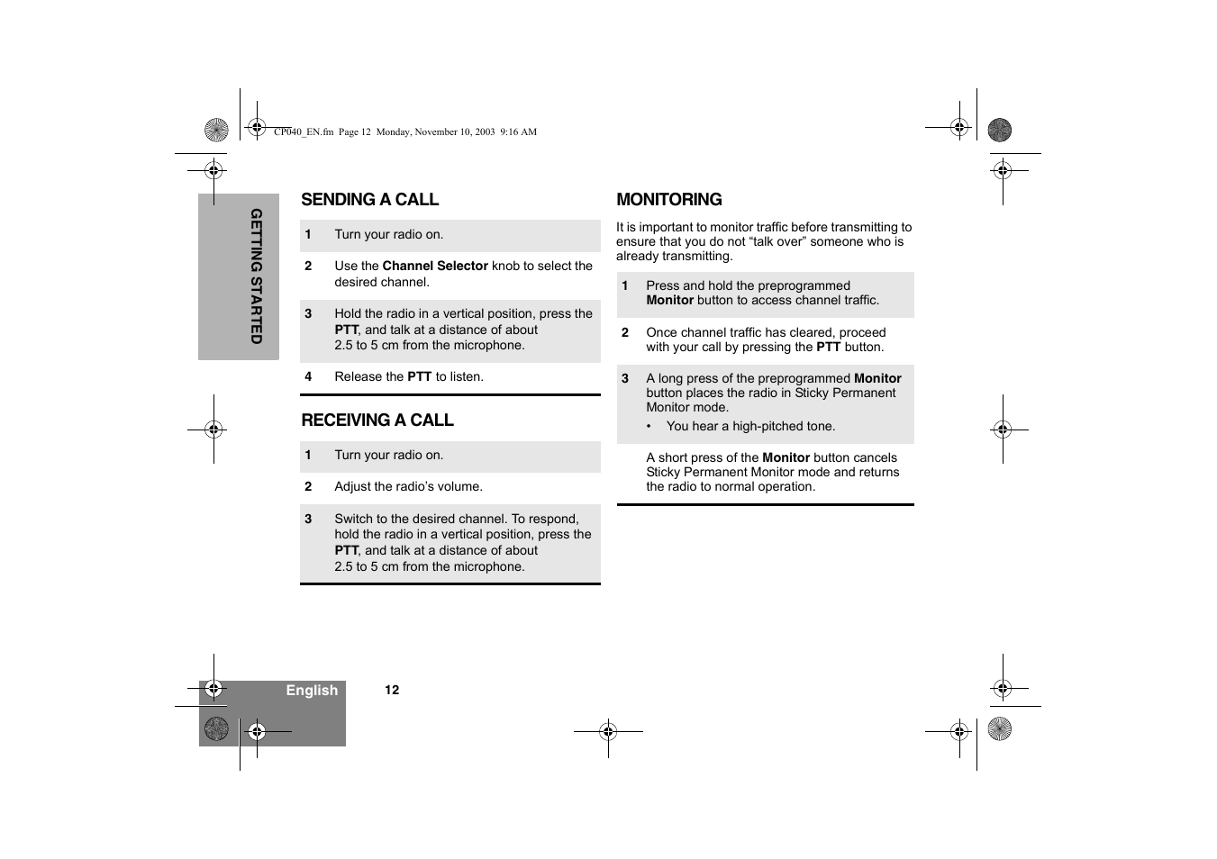 Motorola CP040 User Manual | Page 14 / 292
