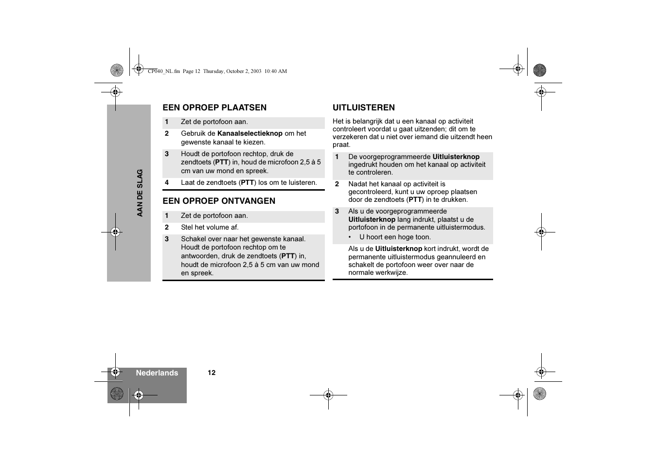 Motorola CP040 User Manual | Page 142 / 292