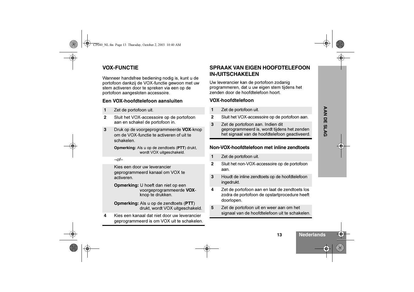 Motorola CP040 User Manual | Page 143 / 292