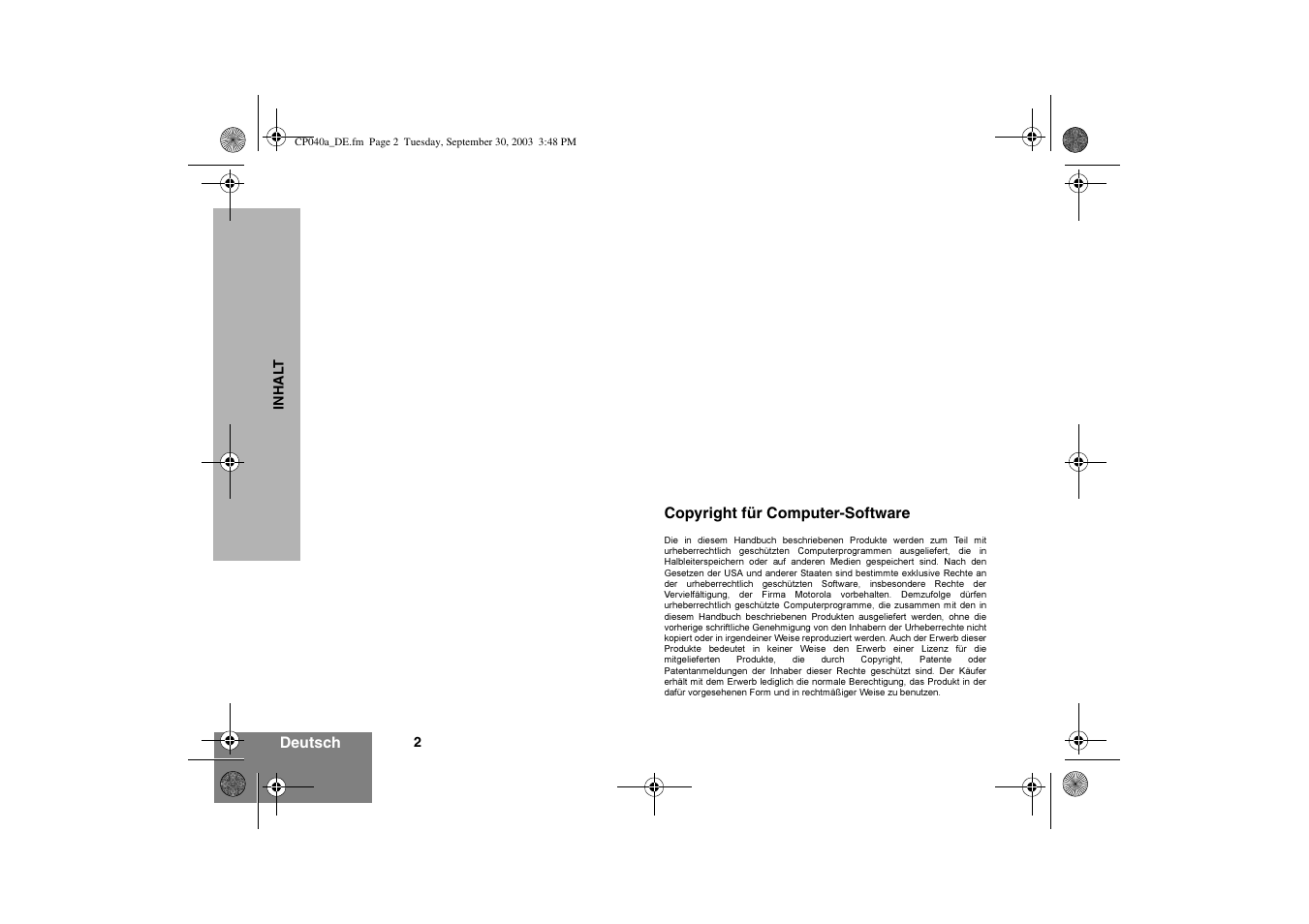 Motorola CP040 User Manual | Page 20 / 292