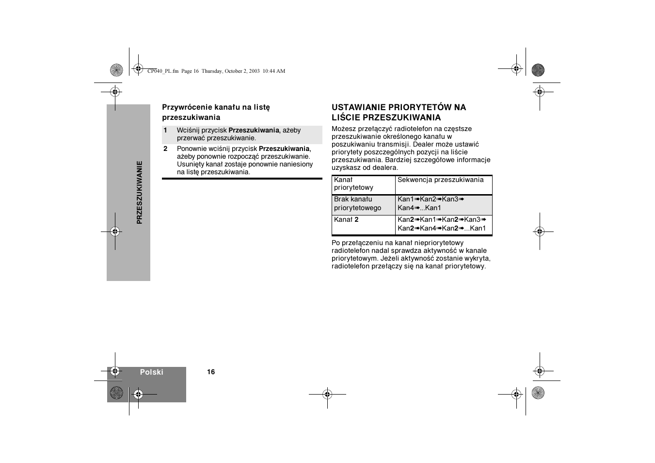 Motorola CP040 User Manual | Page 242 / 292