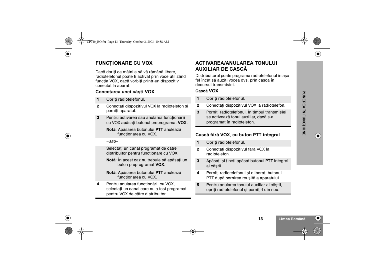 Motorola CP040 User Manual | Page 255 / 292