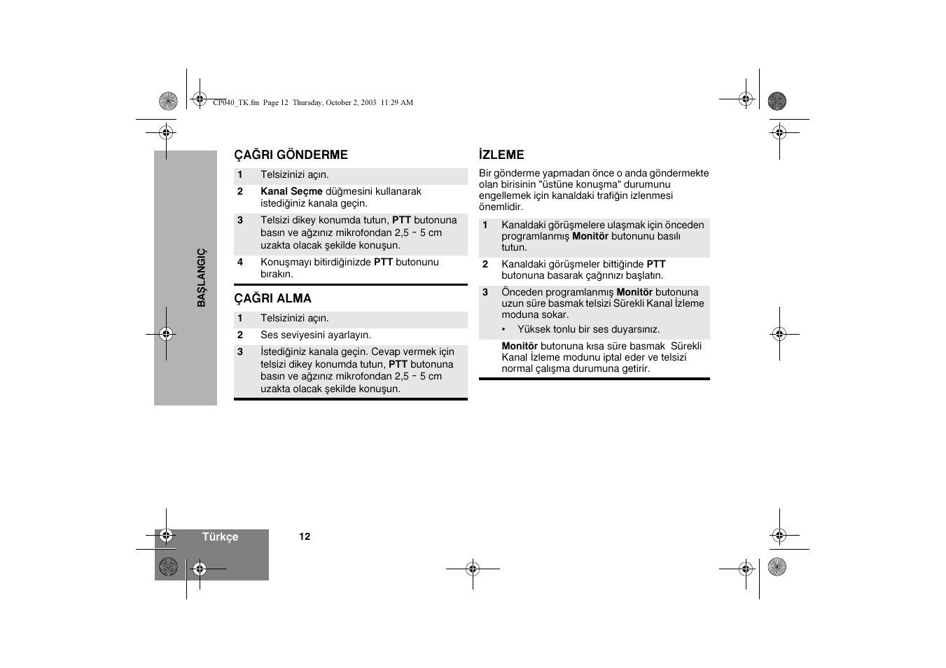 Motorola CP040 User Manual | Page 270 / 292