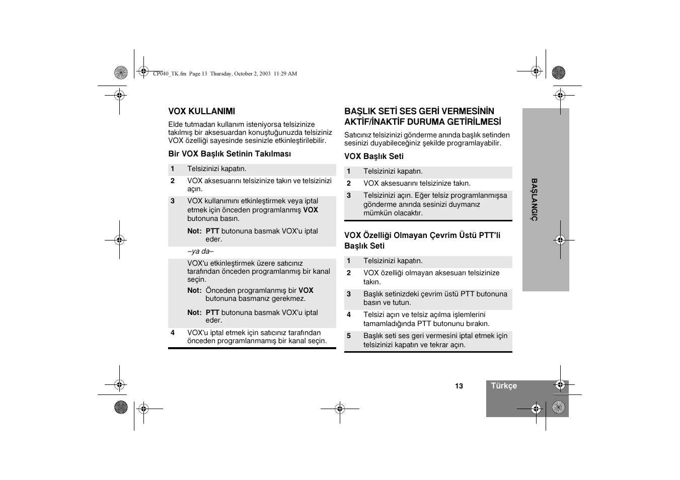 Motorola CP040 User Manual | Page 271 / 292
