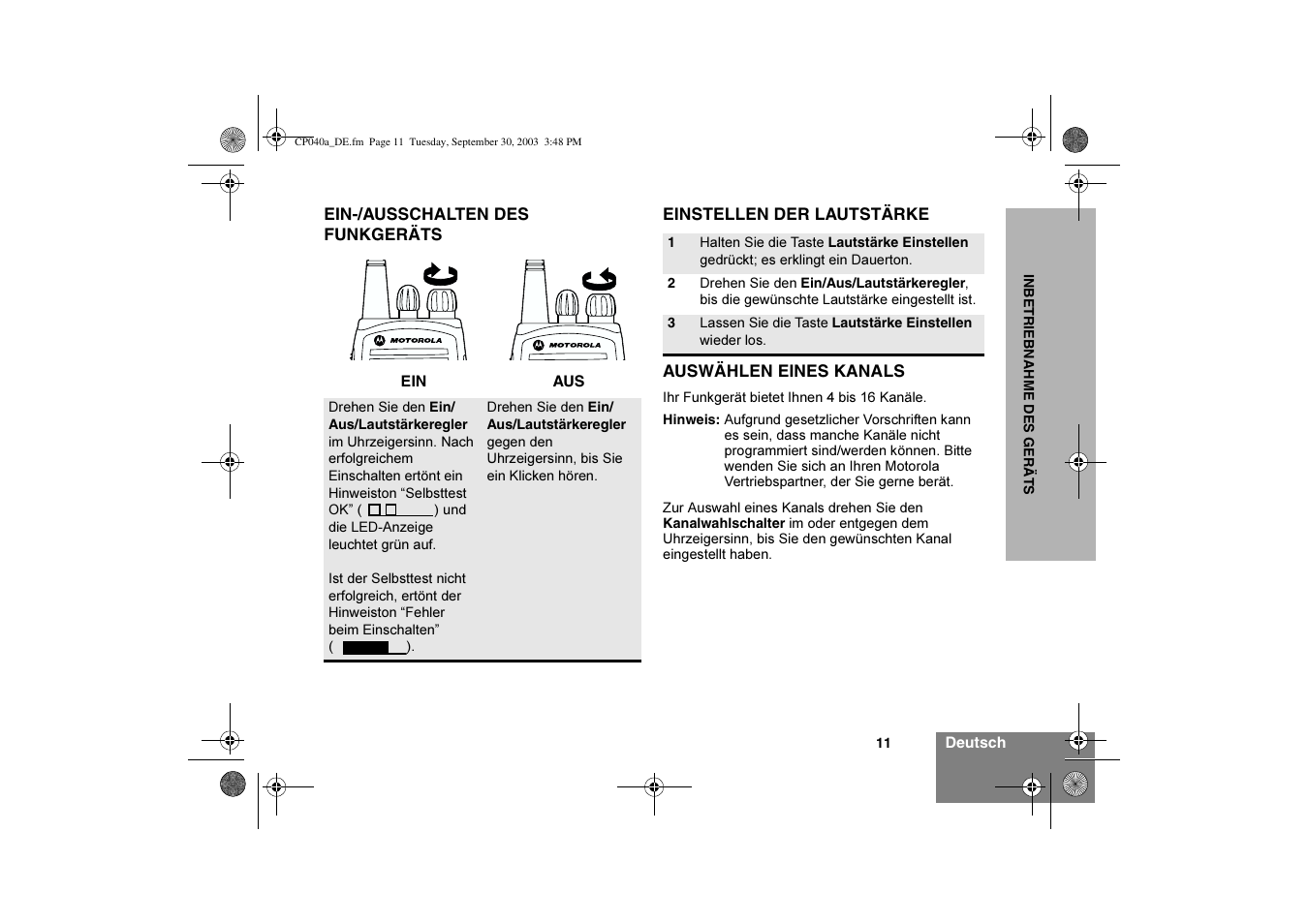 Motorola CP040 User Manual | Page 29 / 292