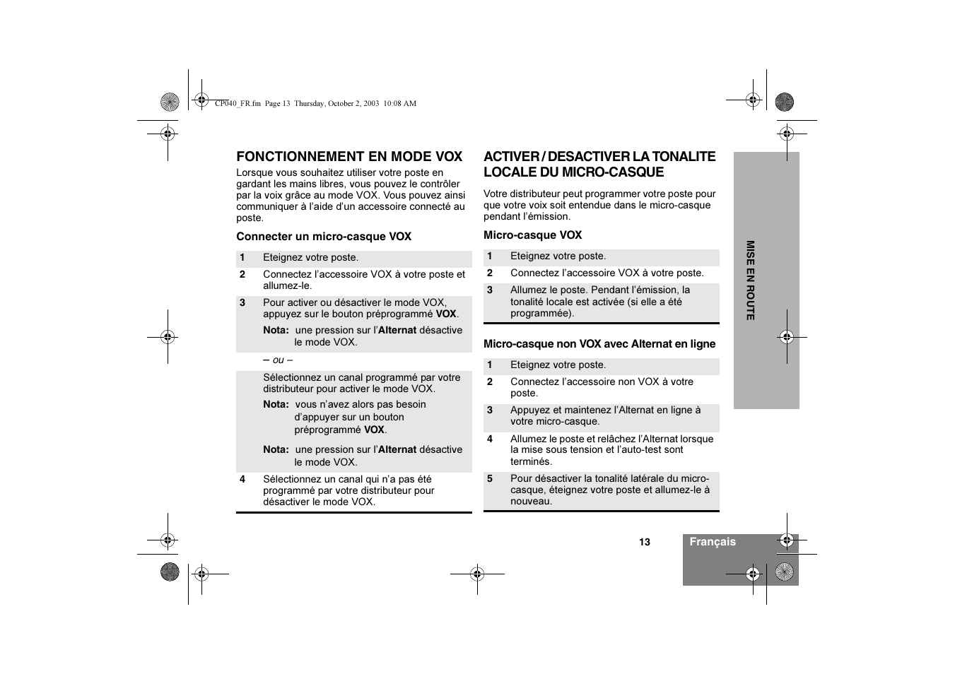 Motorola CP040 User Manual | Page 47 / 292