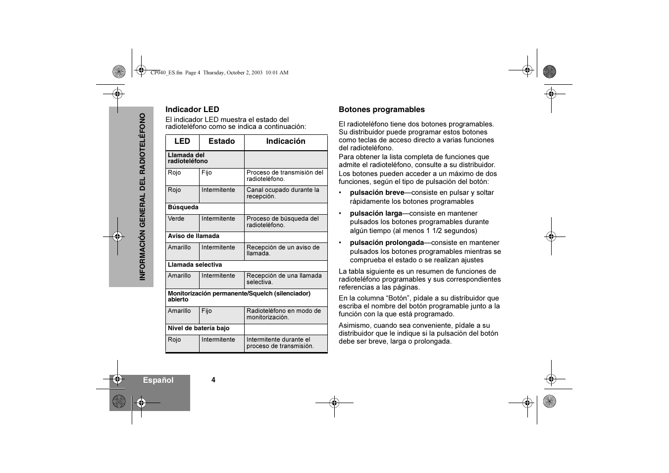 Motorola CP040 User Manual | Page 54 / 292