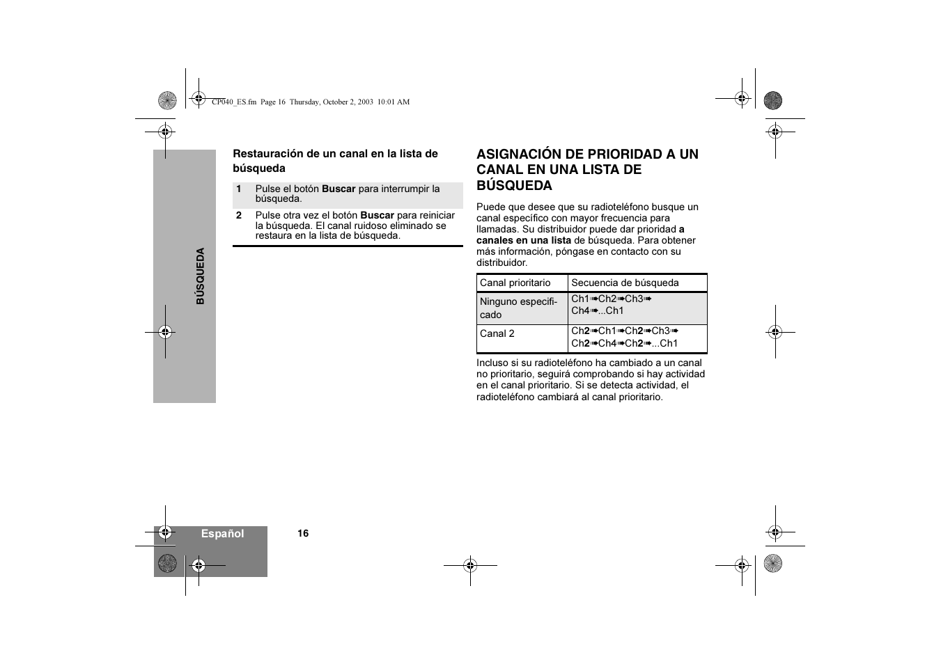 Motorola CP040 User Manual | Page 66 / 292