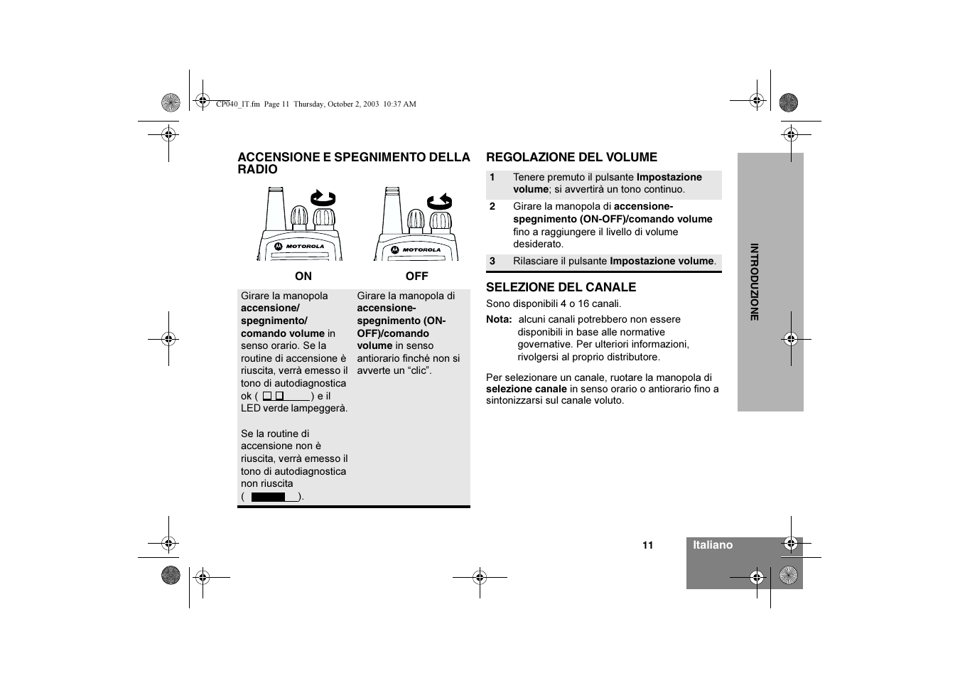 Motorola CP040 User Manual | Page 77 / 292