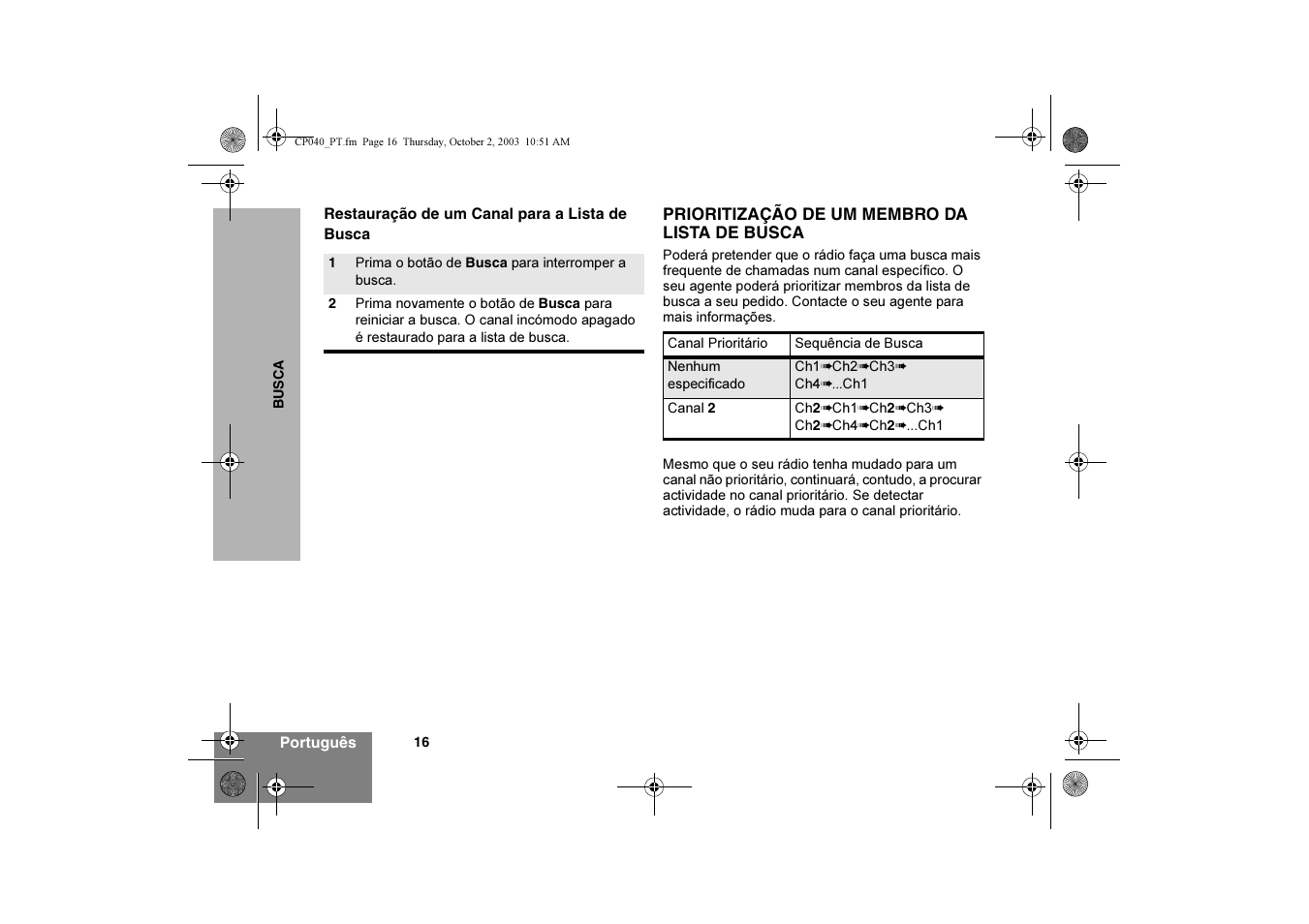 Motorola CP040 User Manual | Page 98 / 292