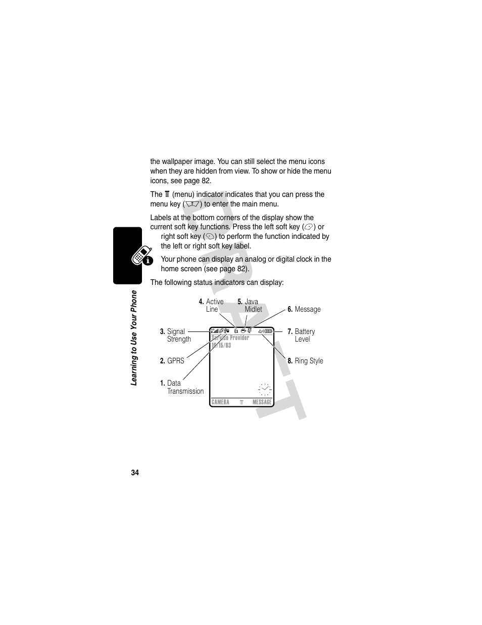 Dra f t | Motorola V600 GSM R3.6 User Manual | Page 35 / 121