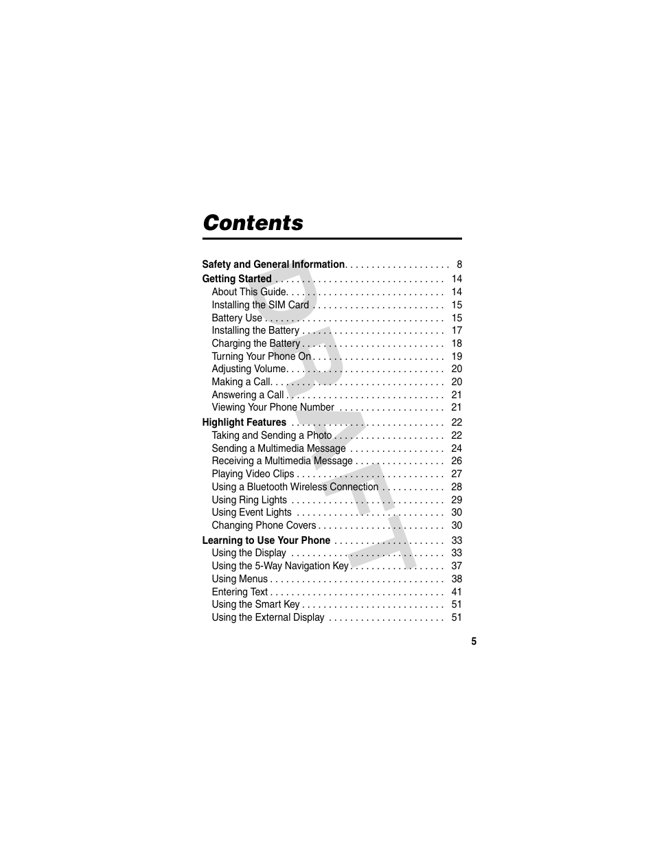 Motorola V600 GSM R3.6 User Manual | Page 6 / 121