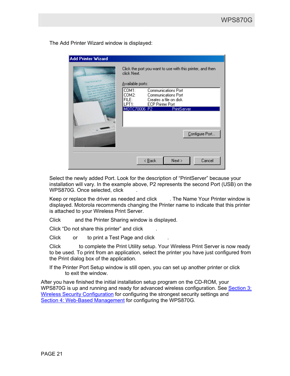 Motorola WPS870G User Manual | Page 28 / 115