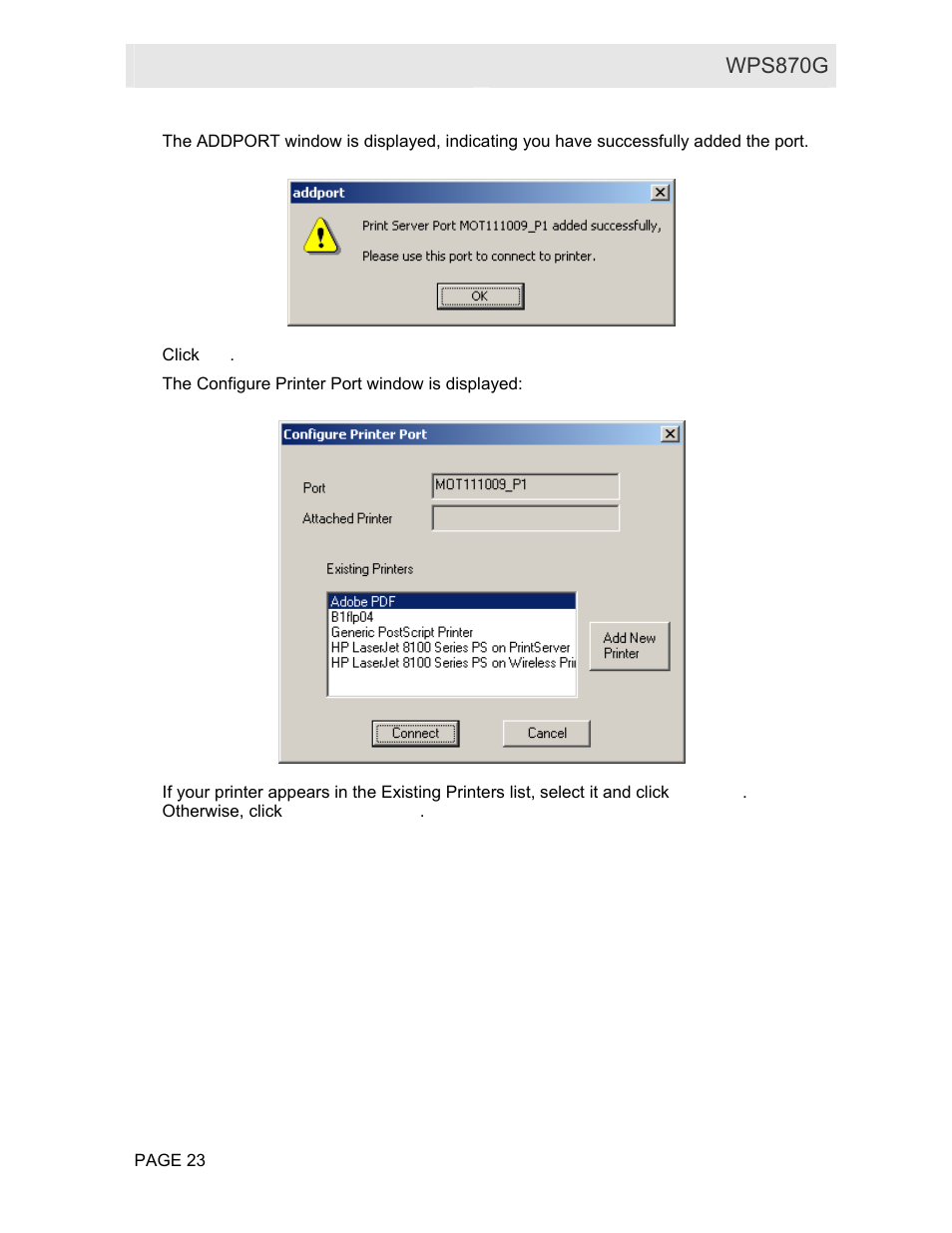 Motorola WPS870G User Manual | Page 30 / 115