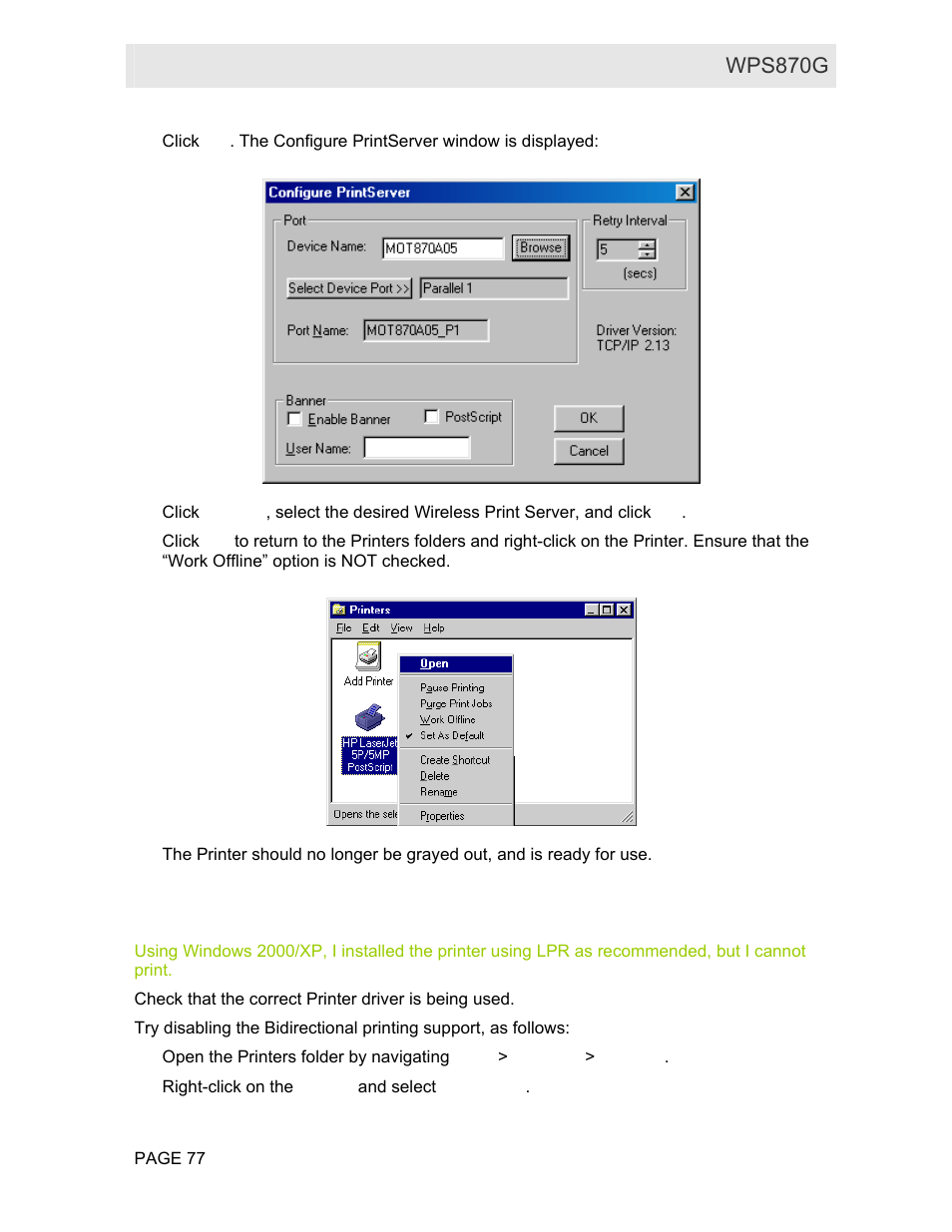 Motorola WPS870G User Manual | Page 84 / 115