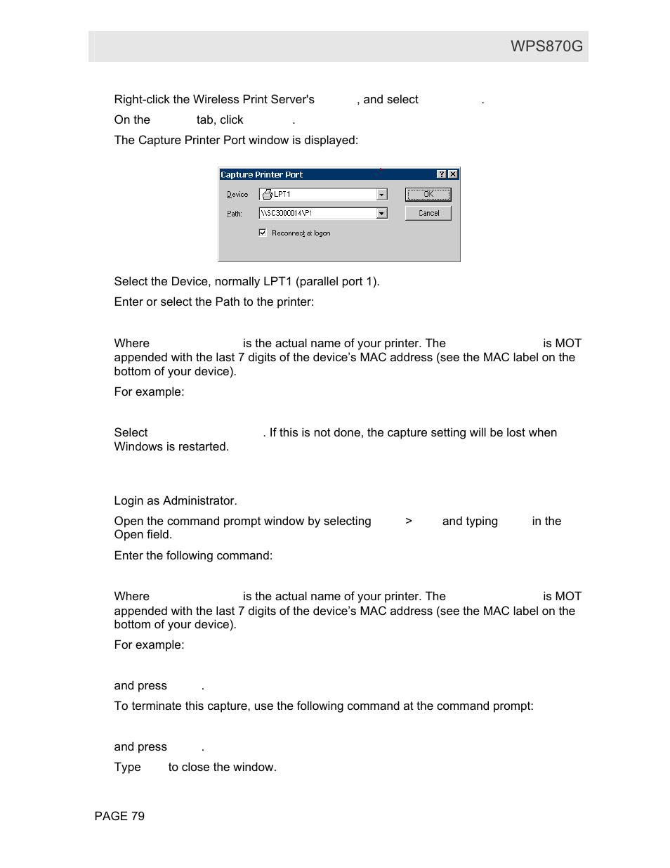 Windows 2000/xp, User guide wps870g | Motorola WPS870G User Manual | Page 86 / 115
