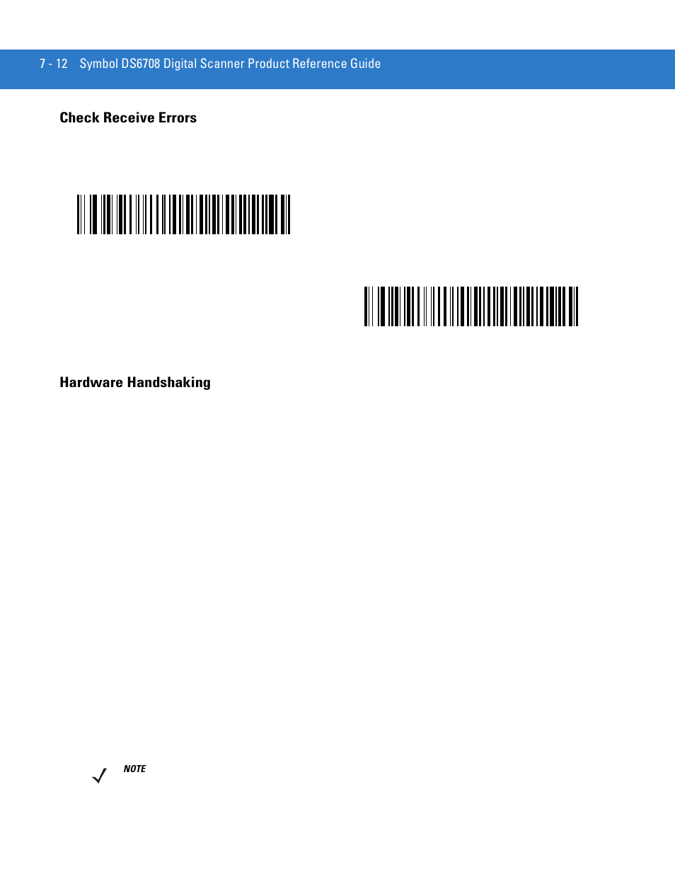 Check receive errors, Hardware handshaking, Check receive errors -12 hardware handshaking -12 | Motorola DIGITAL DS6708 User Manual | Page 110 / 458