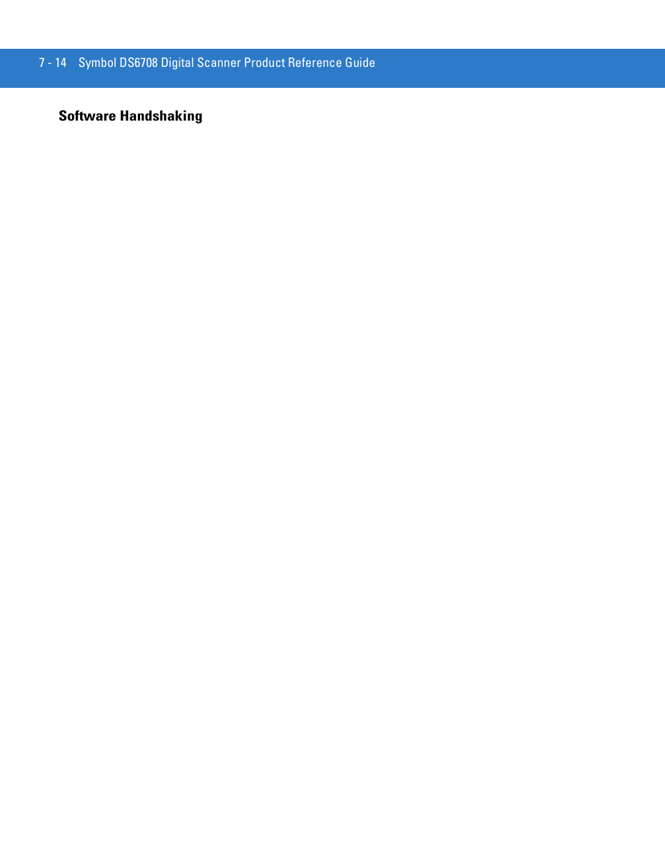 Software handshaking, Software handshaking -14 | Motorola DIGITAL DS6708 User Manual | Page 112 / 458