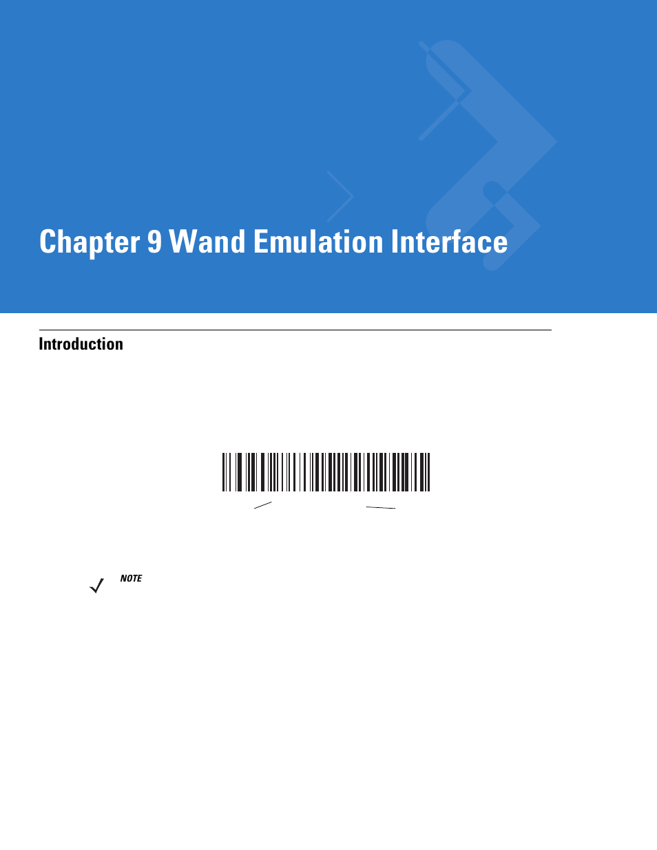 Wand emulation interface, Introduction, Chapter 9: wand emulation interface | Introduction -1, Chapter 9, wand emulation interface, Chapter 9 wand emulation interface | Motorola DIGITAL DS6708 User Manual | Page 129 / 458