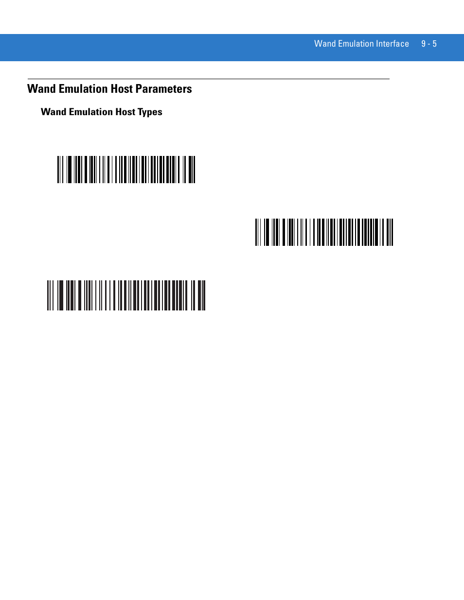 Wand emulation host parameters, Wand emulation host types, Wand emulation host parameters -5 | Wand emulation host types -5 | Motorola DIGITAL DS6708 User Manual | Page 133 / 458