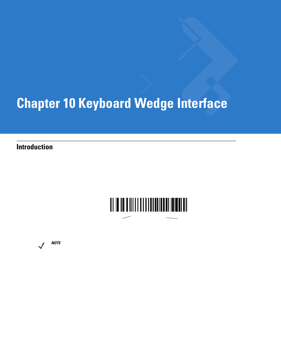 Keyboard wedge interface, Introduction, Chapter 10: keyboard wedge interface | Introduction -1, Chapter 10, keyboard wedge interface, Chapter 10 keyboard wedge interface | Motorola DIGITAL DS6708 User Manual | Page 139 / 458