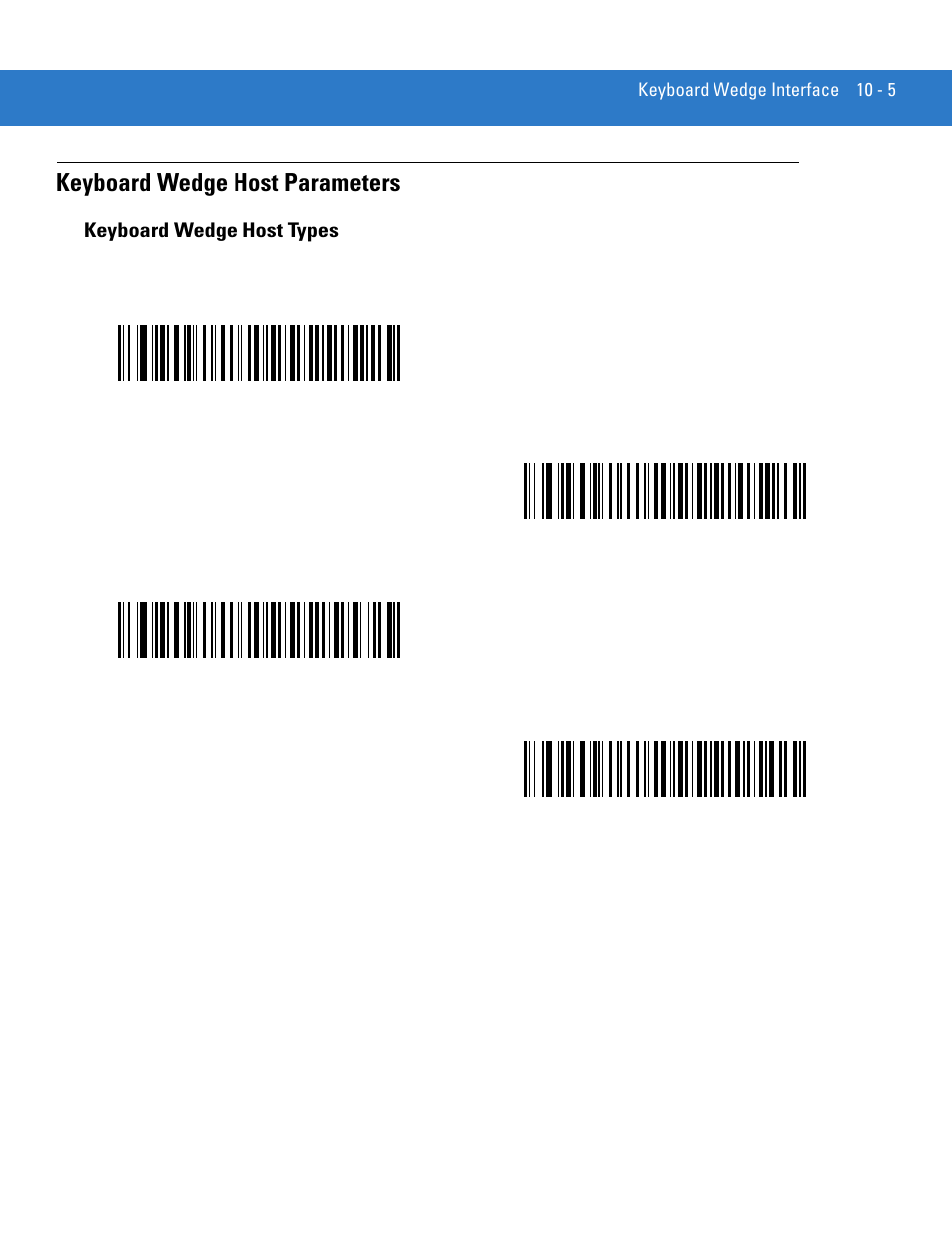 Keyboard wedge host parameters, Keyboard wedge host types, Keyboard wedge host parameters -5 | Keyboard wedge host types -5, Keyboard wedge host | Motorola DIGITAL DS6708 User Manual | Page 143 / 458