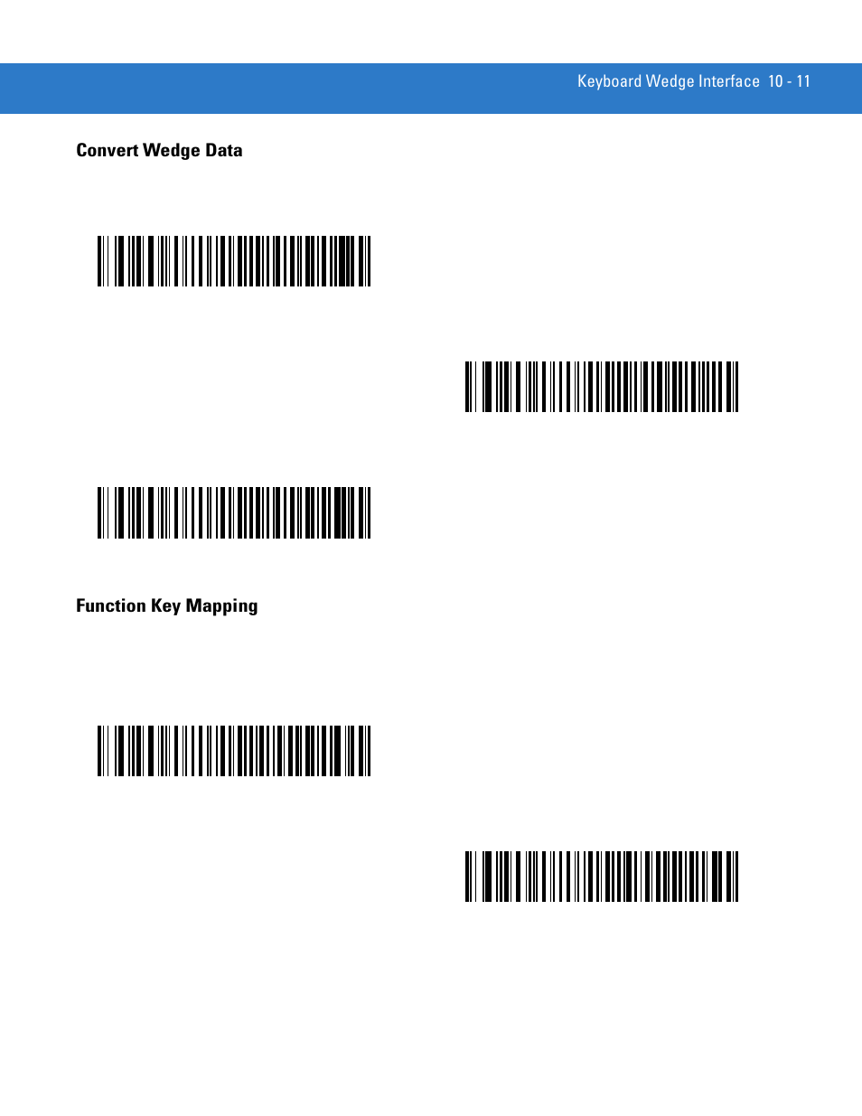 Convert wedge data, Function key mapping, Convert wedge data -11 function key mapping -11 | Motorola DIGITAL DS6708 User Manual | Page 149 / 458