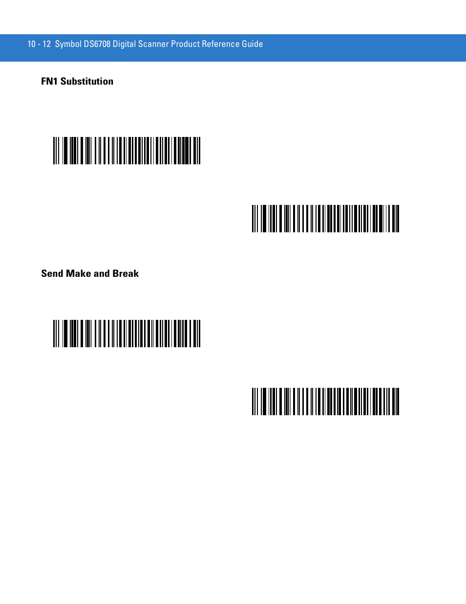 Fn1 substitution, Send make and break, Fn1 substitution -12 send make and break -12 | Motorola DIGITAL DS6708 User Manual | Page 150 / 458