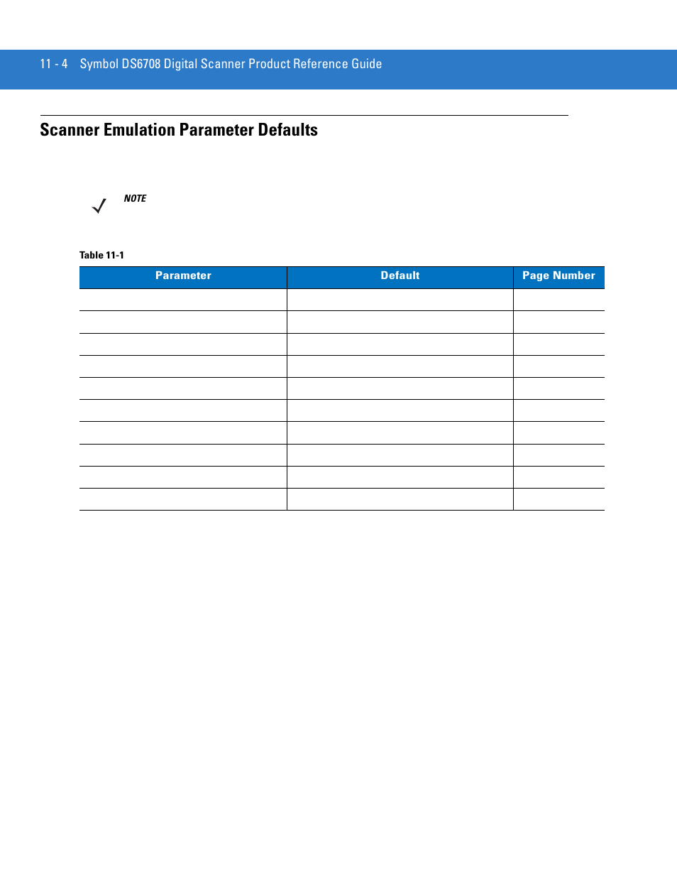 Scanner emulation parameter defaults, Scanner emulation parameter defaults -4 | Motorola DIGITAL DS6708 User Manual | Page 166 / 458