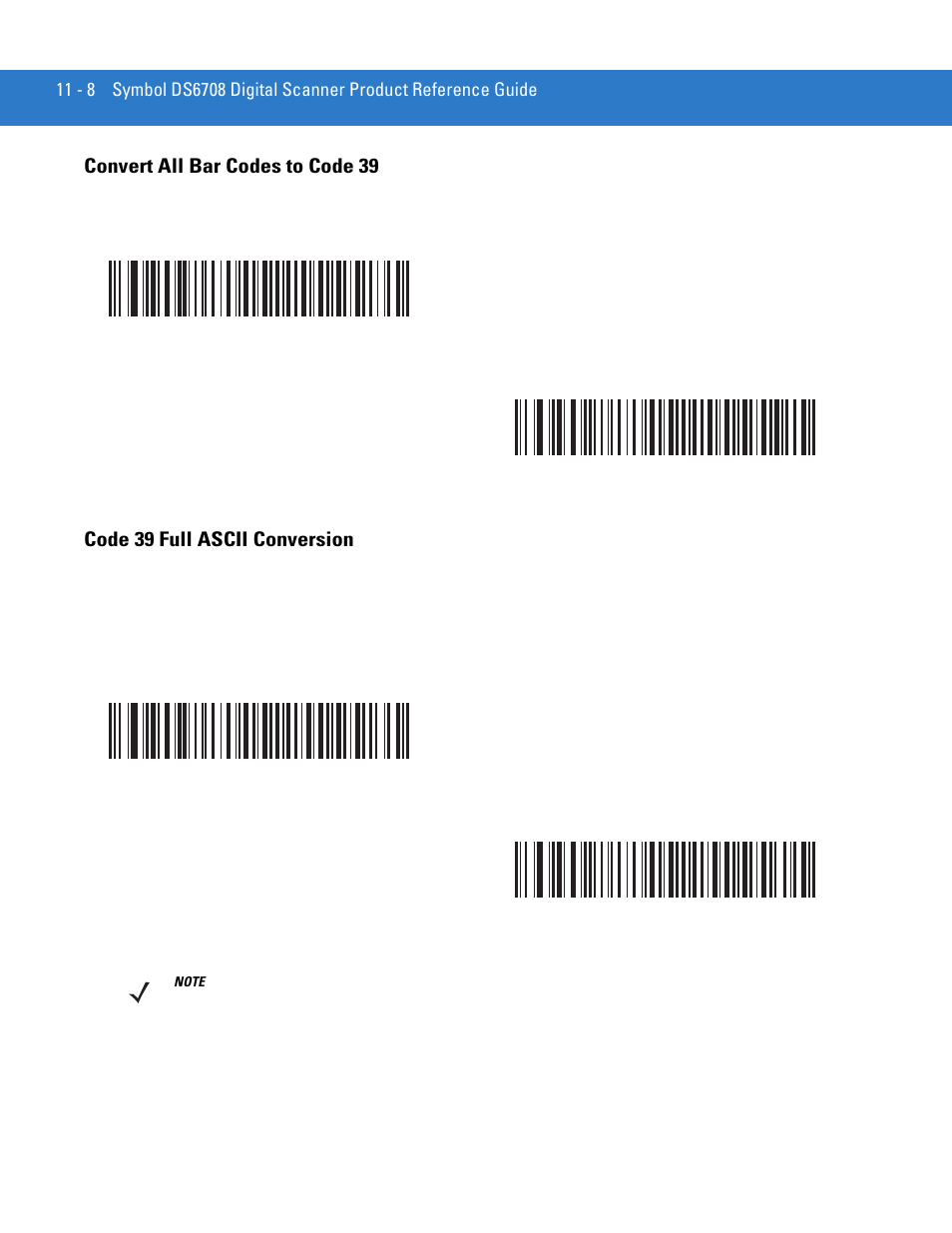 Convert all bar codes to code 39, Code 39 full ascii conversion, Convert all bar codes to code 39 -8 | Code 39 full ascii conversion -8 | Motorola DIGITAL DS6708 User Manual | Page 170 / 458