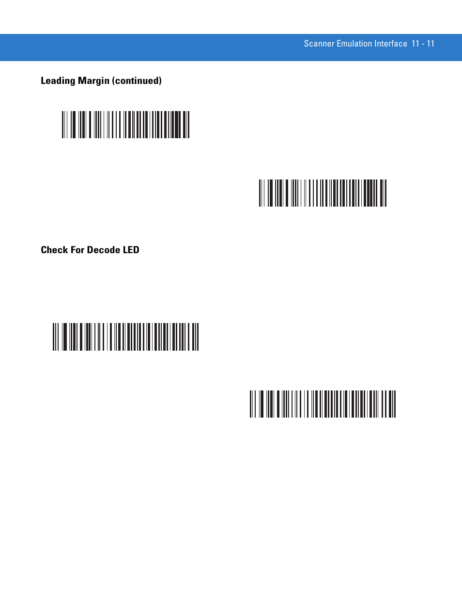 Check for decode led, Check for decode led -11, Leading margin (continued) check for decode led | Motorola DIGITAL DS6708 User Manual | Page 173 / 458