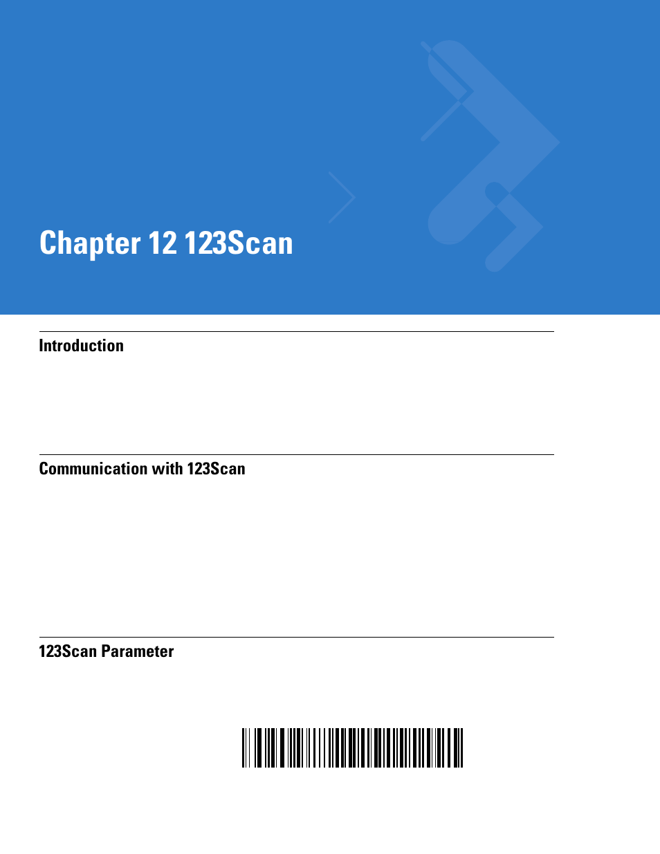 123scan, Introduction, Communication with 123scan | 123scan parameter, Chapter 12: 123scan, Chapter 12, 123scan | Motorola DIGITAL DS6708 User Manual | Page 175 / 458