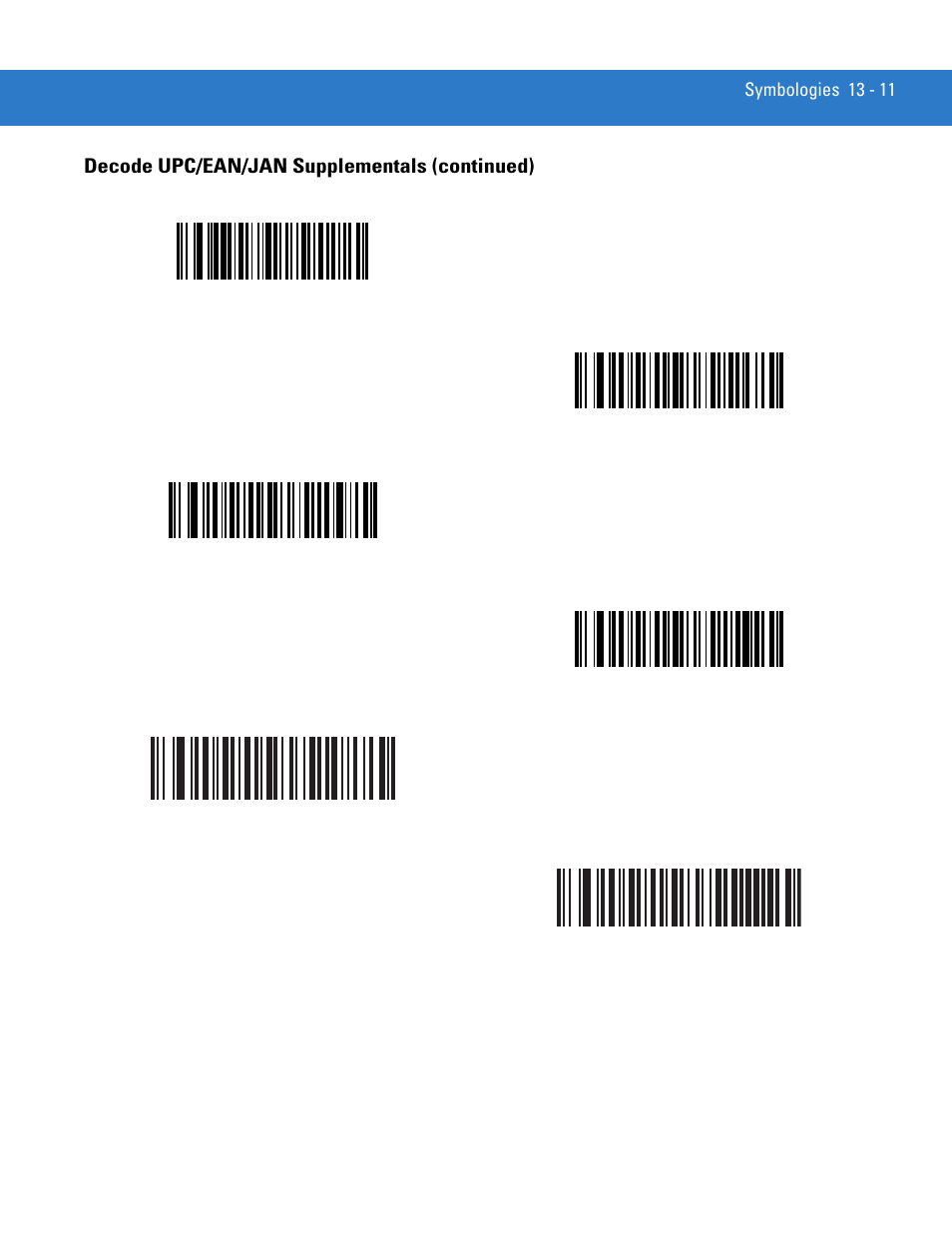 Decode upc/ean/jan supplementals (continued) | Motorola DIGITAL DS6708 User Manual | Page 187 / 458