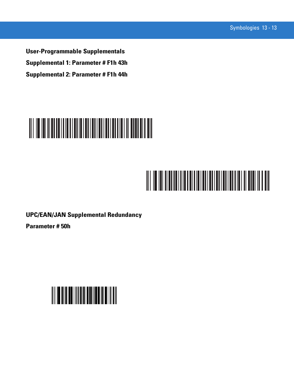 User-programmable supplementals, Upc/ean/jan supplemental redundancy, Upc/ean/jan | User-programmable supplementals on, User-programmable | Motorola DIGITAL DS6708 User Manual | Page 189 / 458