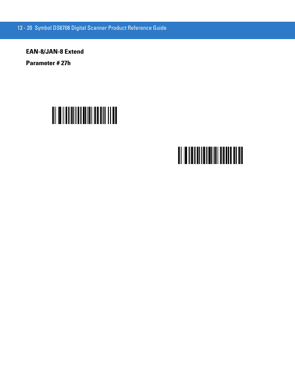 Ean-8/jan-8 extend, Ean-8/jan-8 extend -20, Ean-8/jan-8 extend parameter # 27h | Motorola DIGITAL DS6708 User Manual | Page 196 / 458