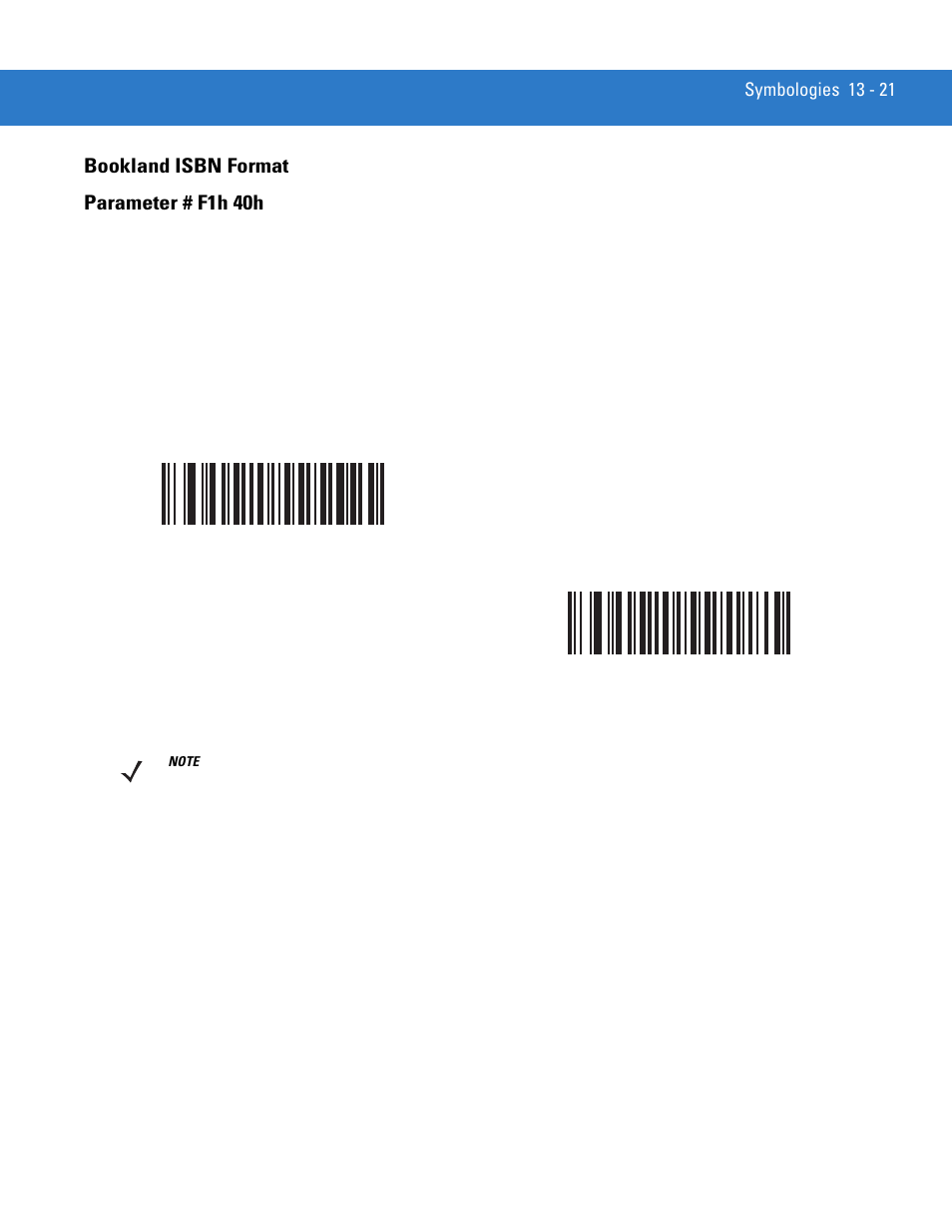 Bookland isbn format, Bookland isbn format -21, Bookland isbn format parameter # f1h 40h | Motorola DIGITAL DS6708 User Manual | Page 197 / 458