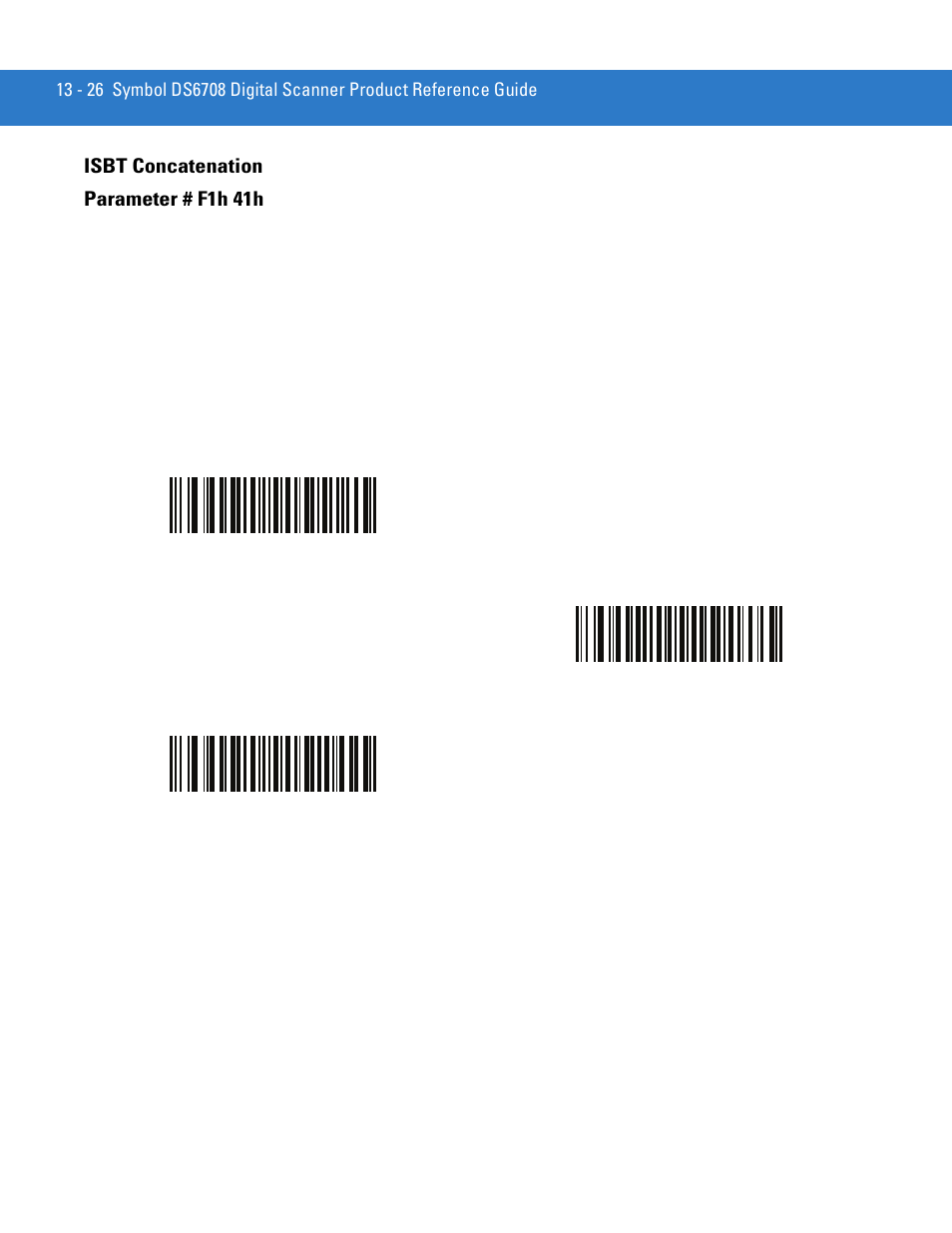 Isbt concatenation, Isbt concatenation -26, Isbt concatenation parameter # f1h 41h | Motorola DIGITAL DS6708 User Manual | Page 202 / 458