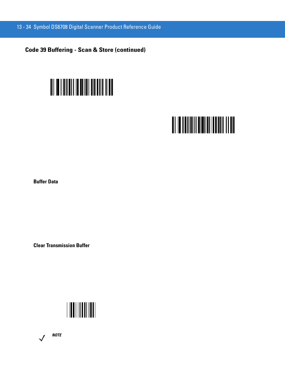 Code 39 buffering - scan & store (continued) | Motorola DIGITAL DS6708 User Manual | Page 210 / 458