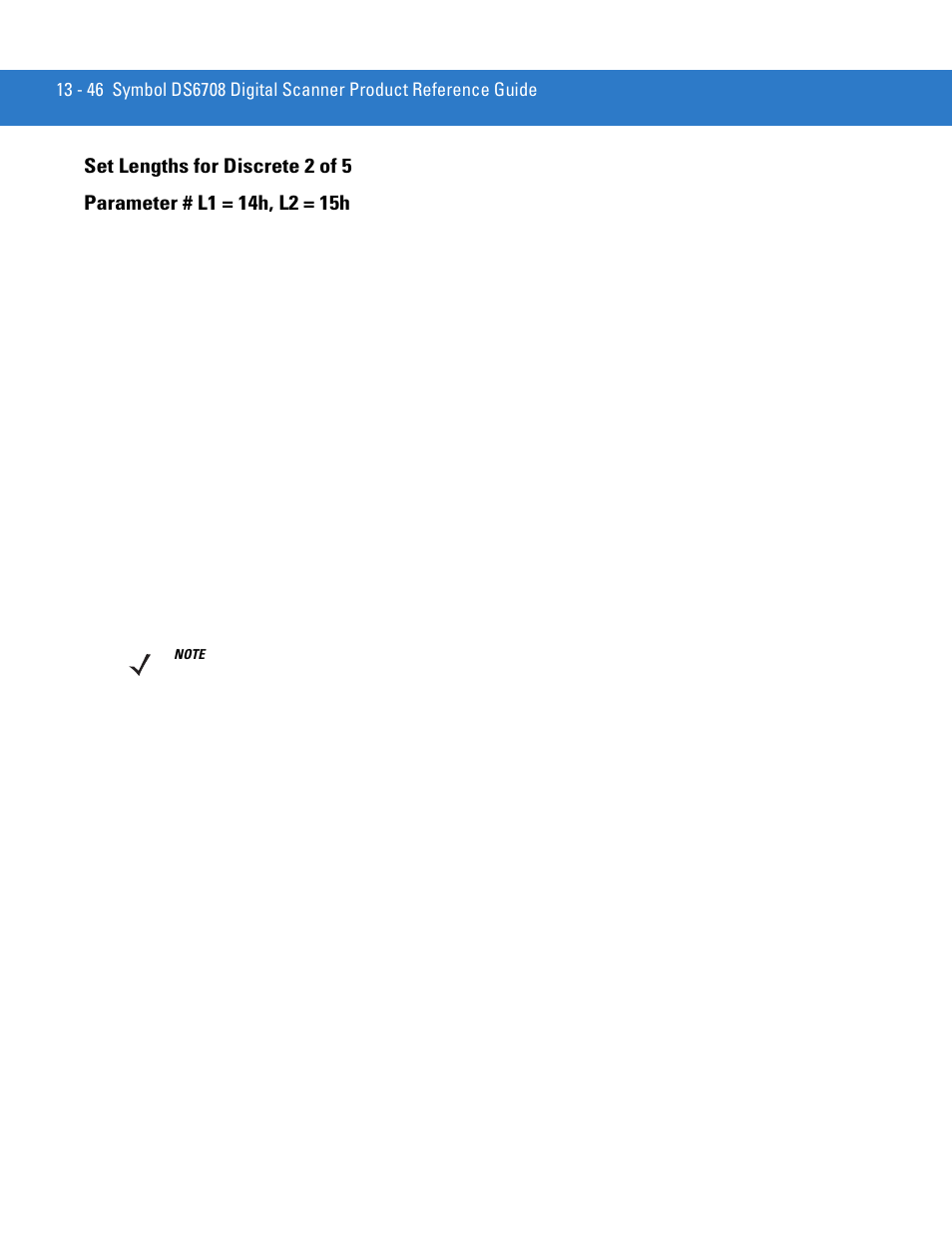 Set lengths for discrete 2 of 5, Set lengths for discrete 2 of 5 -46 | Motorola DIGITAL DS6708 User Manual | Page 222 / 458