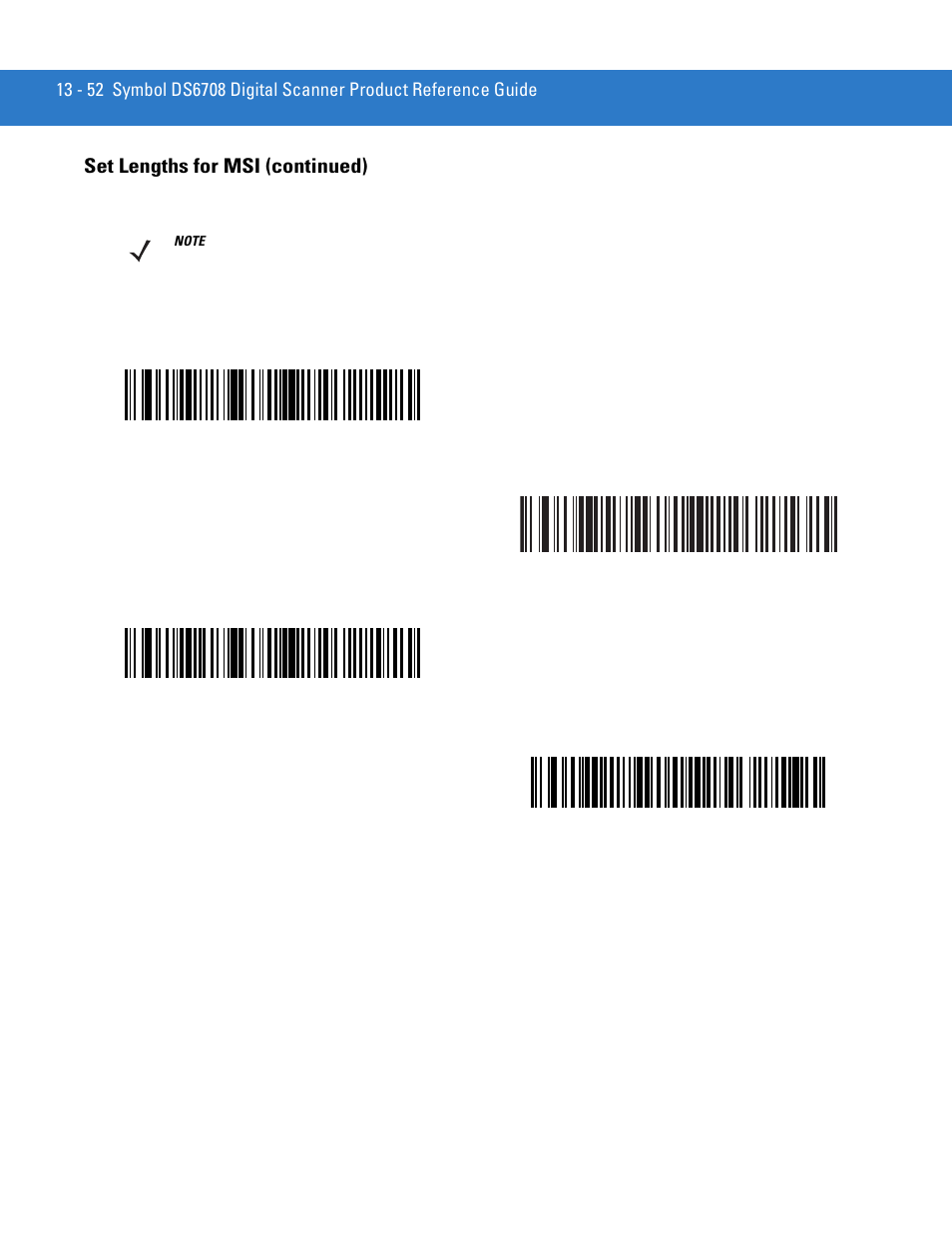 Set lengths for msi (continued) | Motorola DIGITAL DS6708 User Manual | Page 228 / 458