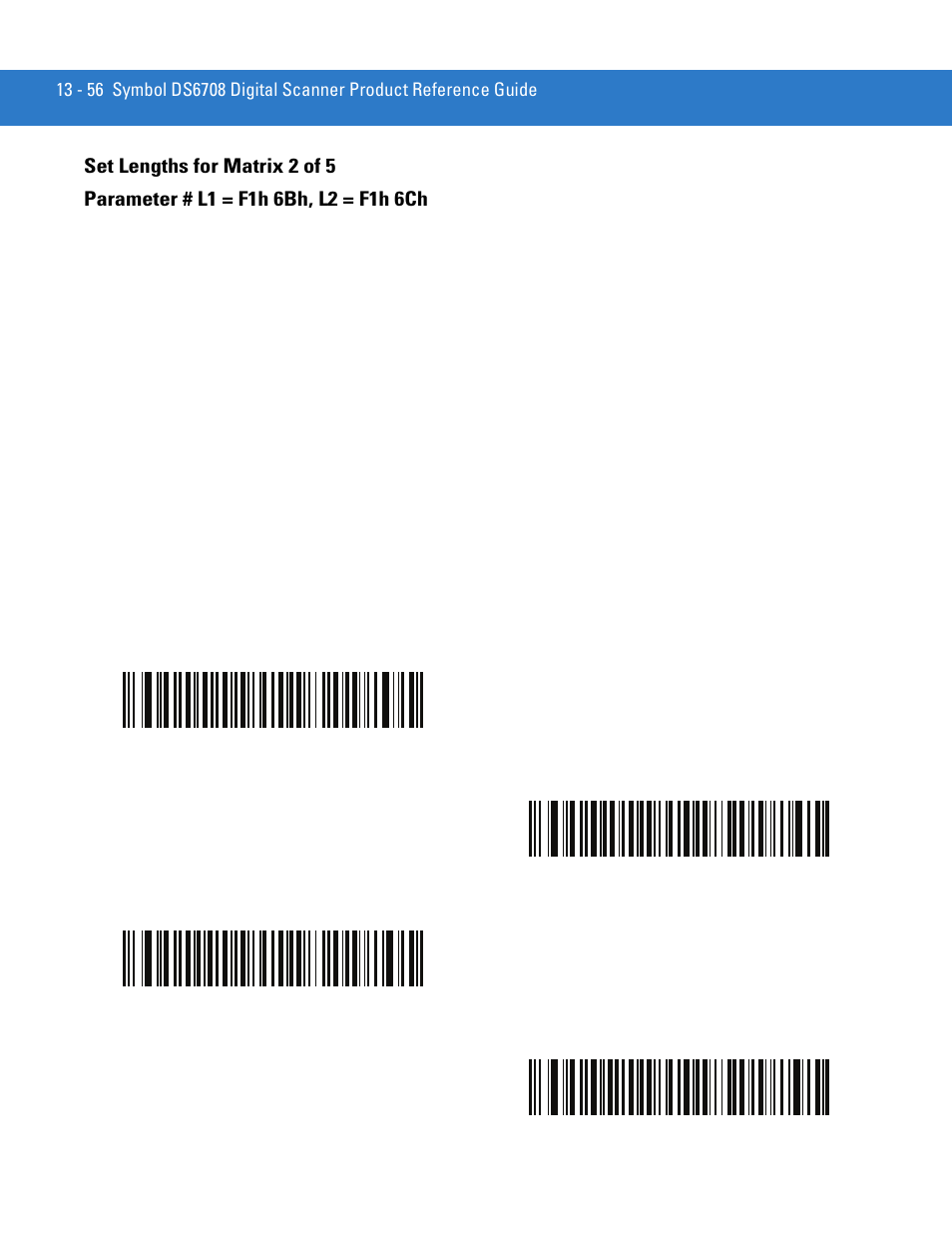 Set lengths for matrix 2 of 5, Set lengths for matrix 2 of 5 -56 | Motorola DIGITAL DS6708 User Manual | Page 232 / 458