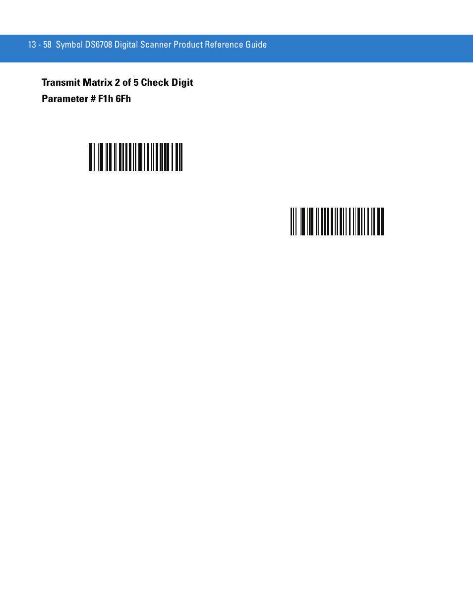 Transmit matrix 2 of 5 check digit, Transmit matrix 2 of 5 check digit -58 | Motorola DIGITAL DS6708 User Manual | Page 234 / 458