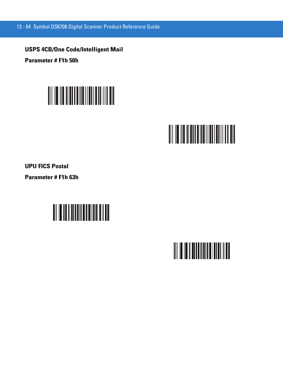 Usps 4cb/one code/intelligent mail, Upu fics postal | Motorola DIGITAL DS6708 User Manual | Page 240 / 458