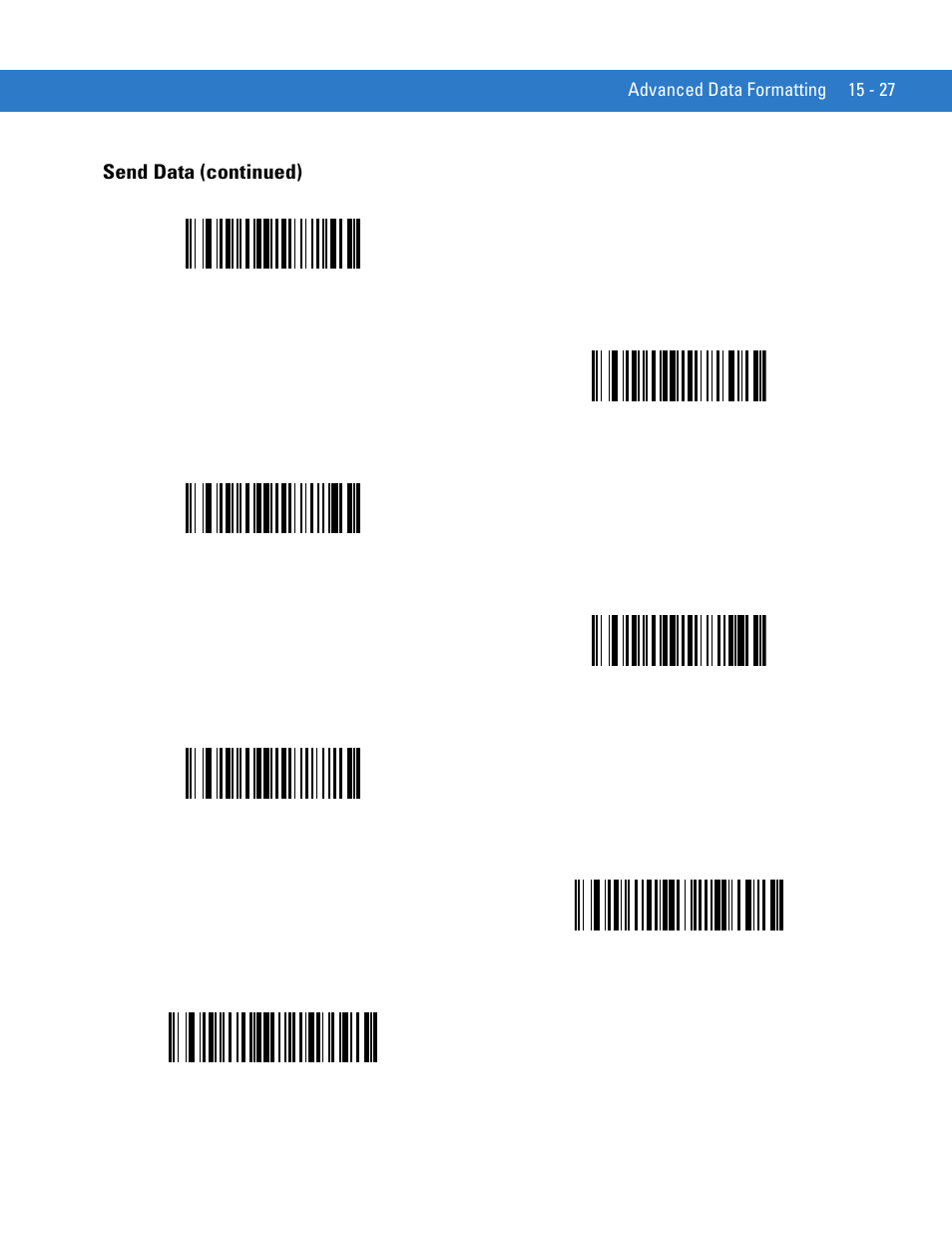 Send data (continued) | Motorola DIGITAL DS6708 User Manual | Page 325 / 458