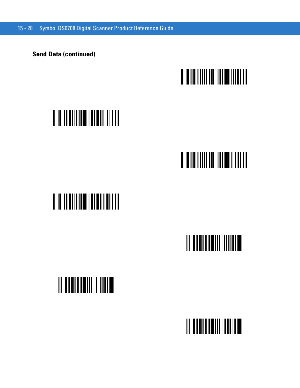 Send data (continued) | Motorola DIGITAL DS6708 User Manual | Page 326 / 458