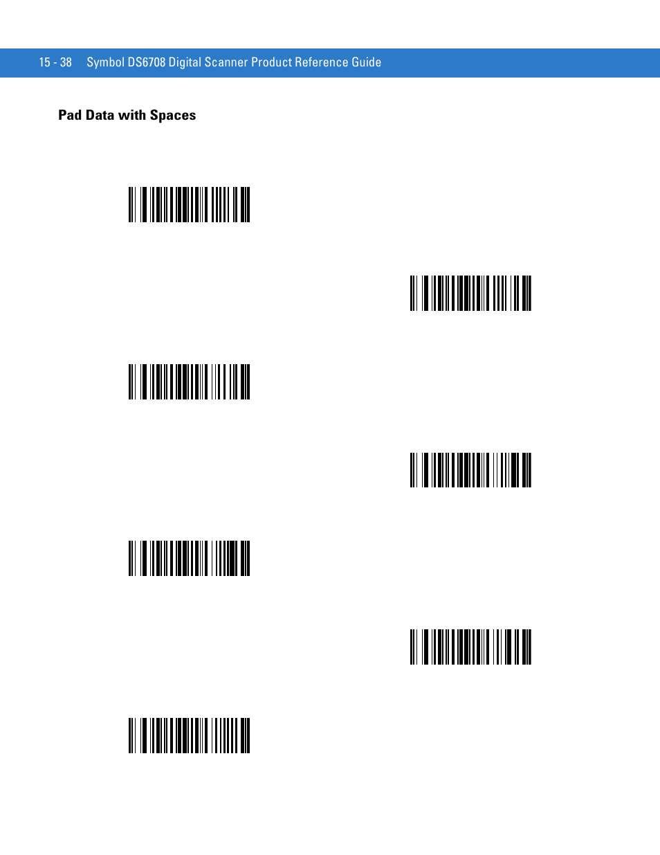 Pad data with spaces, Pad data with spaces -38 | Motorola DIGITAL DS6708 User Manual | Page 336 / 458