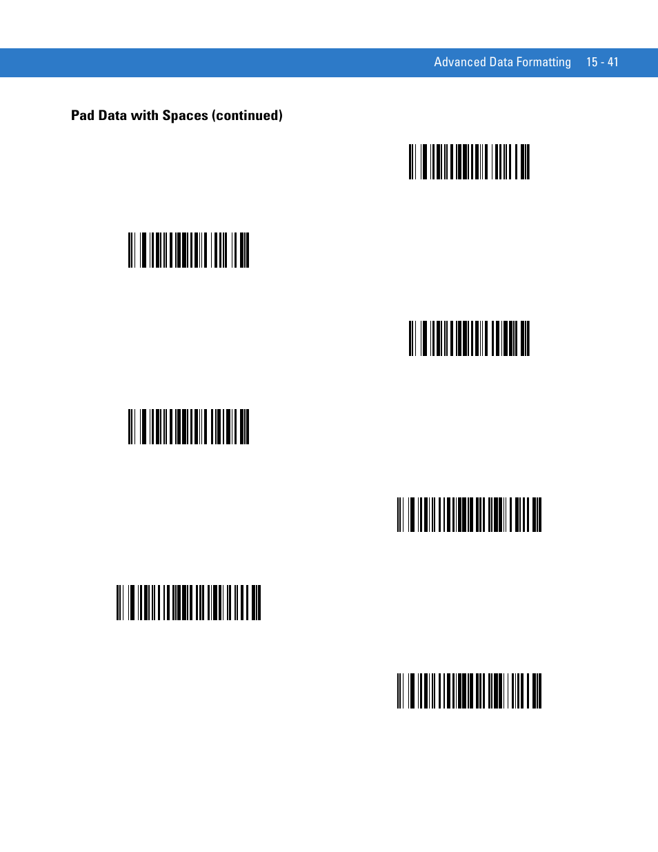 Pad data with spaces (continued) | Motorola DIGITAL DS6708 User Manual | Page 339 / 458