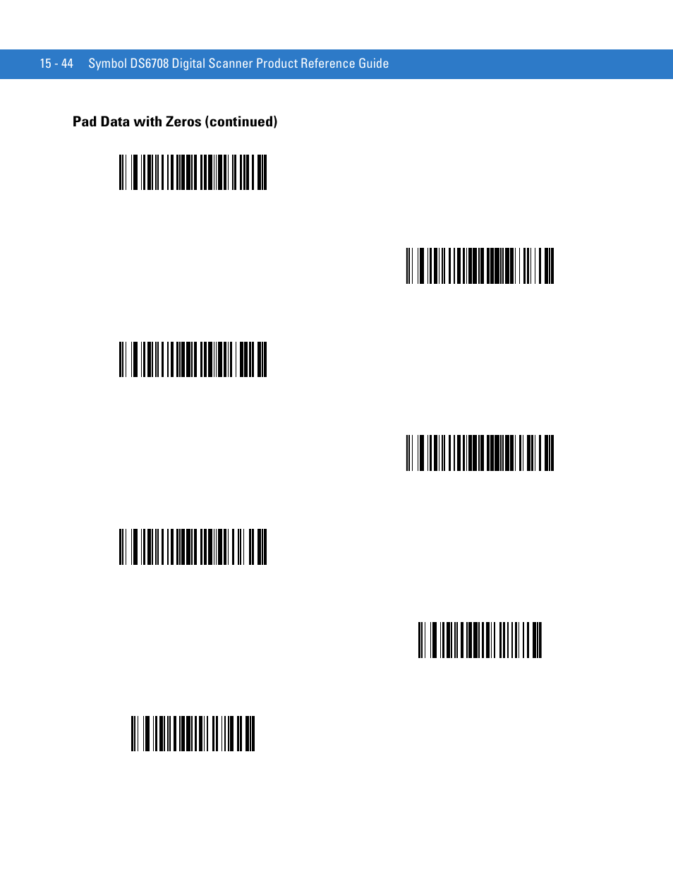 Pad data with zeros (continued) | Motorola DIGITAL DS6708 User Manual | Page 342 / 458