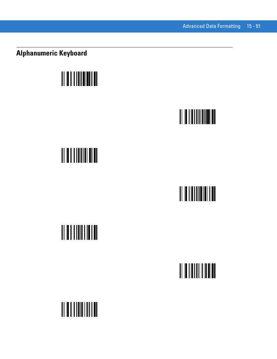 Alphanumeric keyboard, Alphanumeric keyboard -91, Space | Alphanumeric, Ng the, Keyboard | Motorola DIGITAL DS6708 User Manual | Page 389 / 458